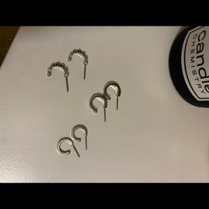 Urban Outfitters Silver Earring Trio